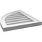 Ekena Millwork Quarter Round Top Left Surface Mount PVC Gable Vent w/ 2"W x 1-1/2"P Brickmould Frame, 16"W x 20"H GVPQL16X2002SN - alternate 3